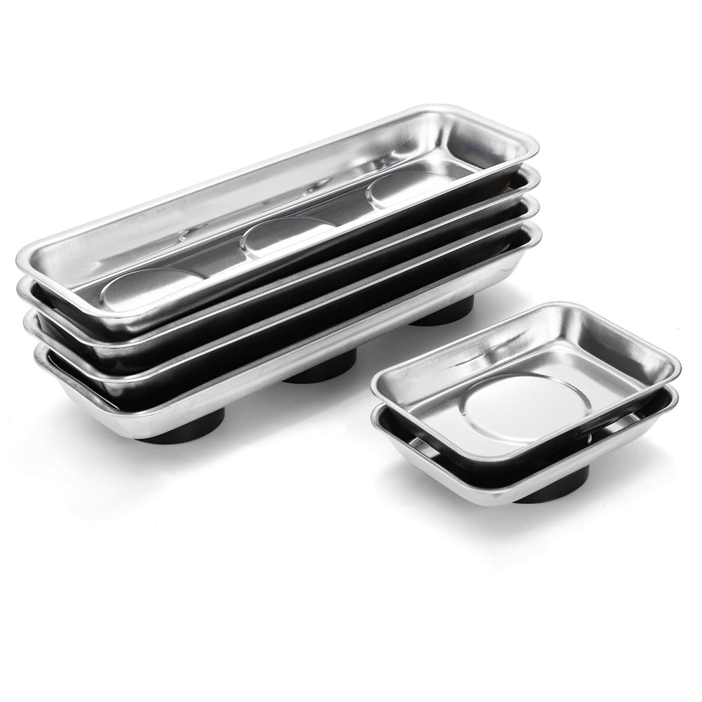 Okllen tray holding nuts, bolts, and screws for quick access.