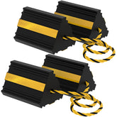 Okllen wheel chocks front view with rope for quick setup