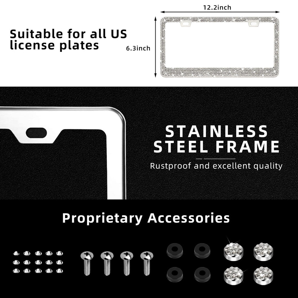 OKLPF license frame with screw cap and washer assembly keeps hardware secure and organized.