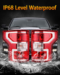 OKLPF taillight bulbs harness included for Ford F-150 plug-and-play.