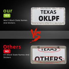 OKLPF Universal 6x12-inch license frame fits most US plates for easy upgrading.