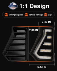 OKLSG Tacoma durable ABS shell with shatterproof PC lens for off-road use.