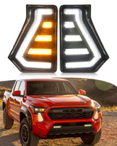 OKLSG Tacoma LED fog light kit front assembly for enhanced night visibility.