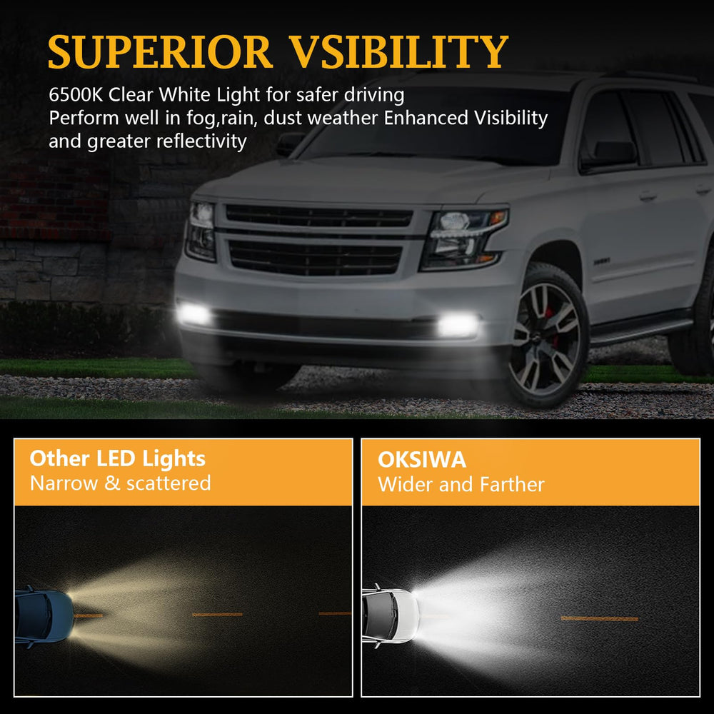 OKSIWA fog light for GMC Yukon provides durable illumination.