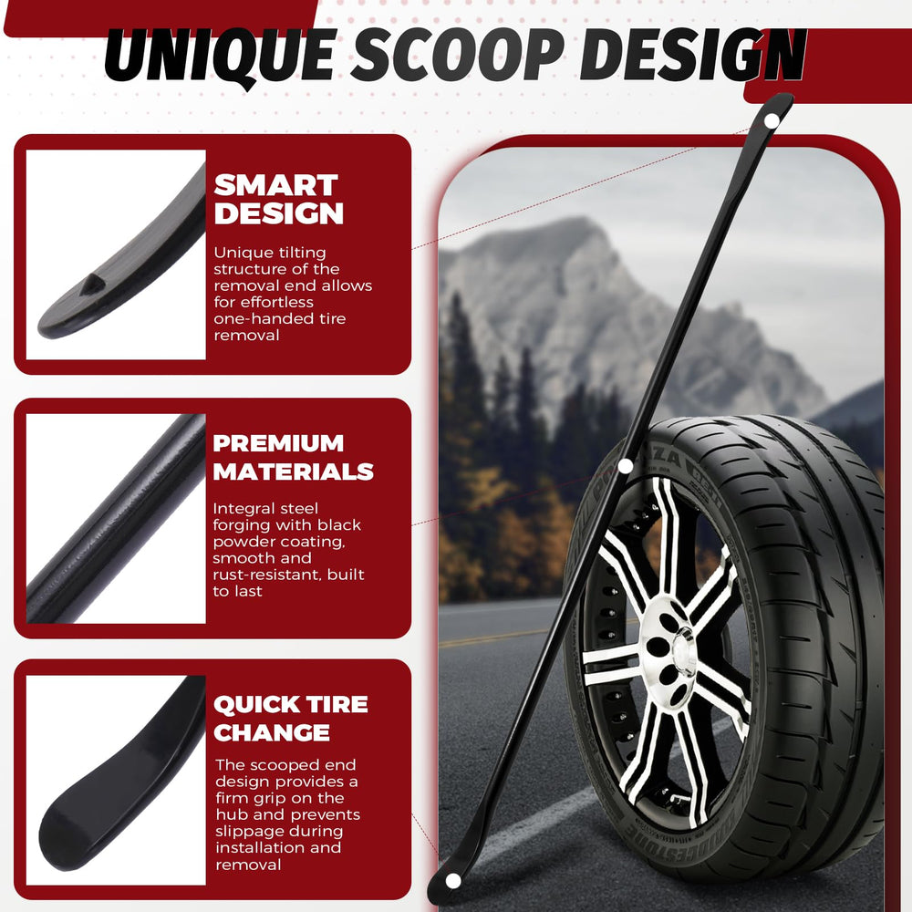 Olaismln tire bar angled tip aids bead seating between bead and rim.