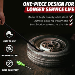 Olaismln tire bar black powder coating resists rust and friction during use.