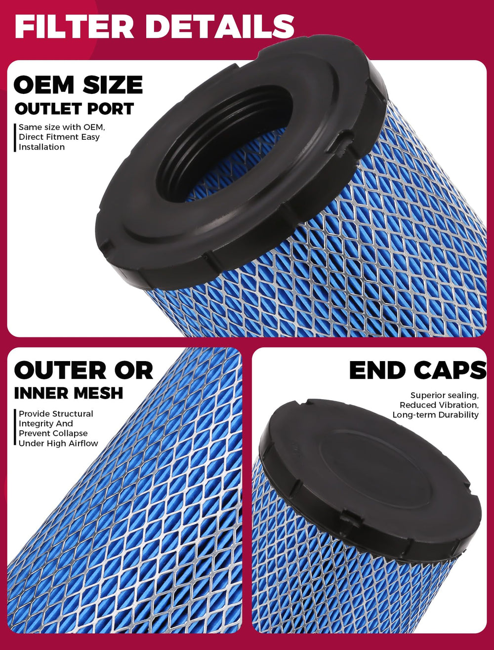 OLIFANT air filter paper quality ensures strong filtration for harsh environments
