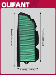 Premium filtration paper inside OLIFANT air filter for dirt-free intake.
