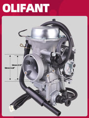 OLIFANT carburetor for Honda Foreman 500; fuel regulation feature improves response.