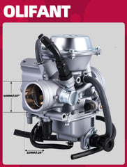 Carburetor intake diameters 32mm to 40mm fit 1995-2003 Foreman.