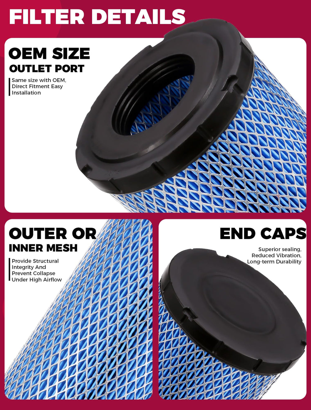 OLIFANT ACE 900 filter pack supports smooth airflow
