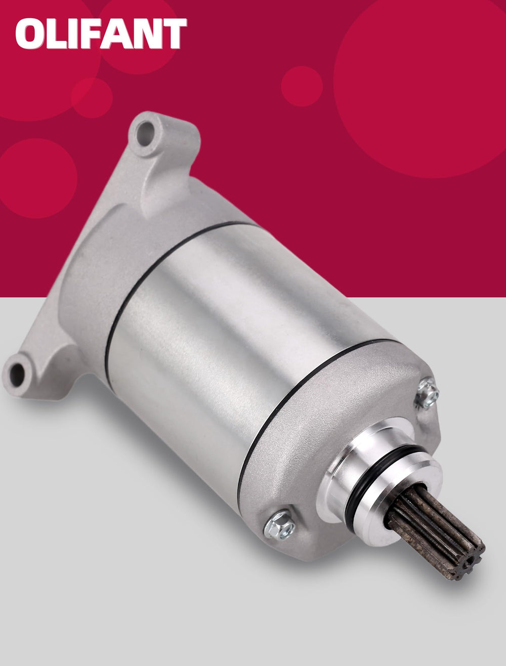 OLIFANT starter showing durable connectors for reliable electrical performance.