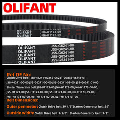 OLIFANT starter/generator belt close-up demonstrates accurate size and fit.