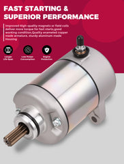 OLIFANT starter motor for Honda Rancher 350 — close-up of gear mechanism.