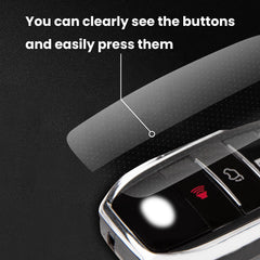 OLLEN clear TPU key fob cover for Sienna 2021-2026 guards your key surface.