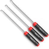 Olsa Tools flat pick and hook set at 60-degree angle for precise seal removal.