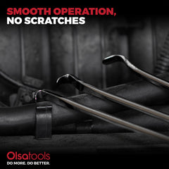 Olsa Tools non-marring flat tip preserves surface integrity during use.