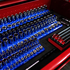 Olsa Tools high-visibility size labels help select the right socket quickly.