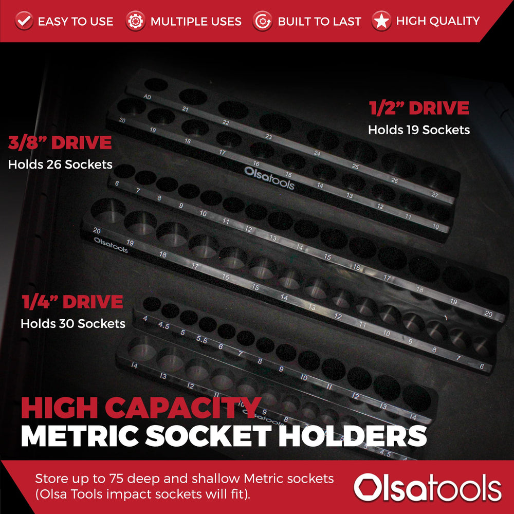 Olsa Tools rubberized magnetic base provides scratch-free mounting