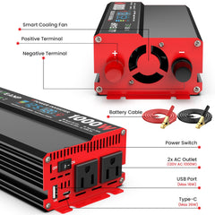 OLTEANP inverter included accessories and manual for easy setup