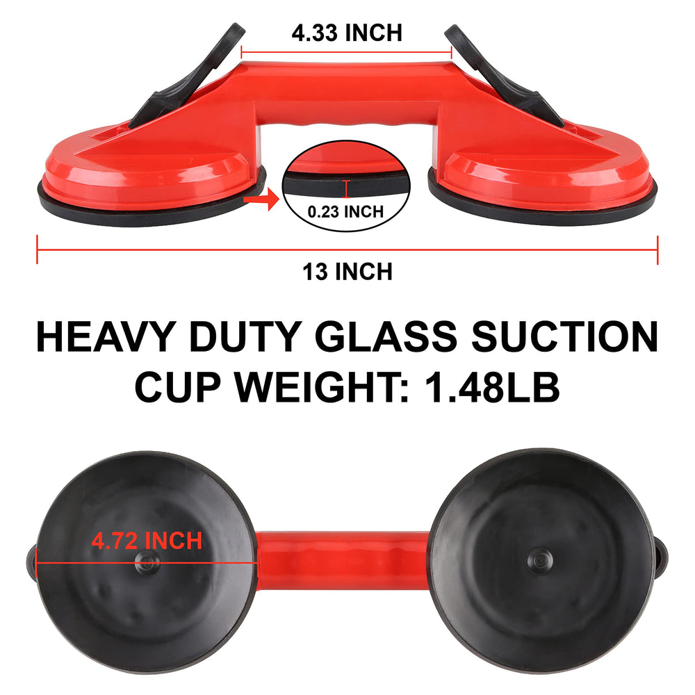 Olympia Tools vacuum plate for glass provides steady lift during installation tasks.