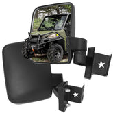 Omgro Polaris Ranger side mirror assembly with adjustable ball-joint for non-round roll bars