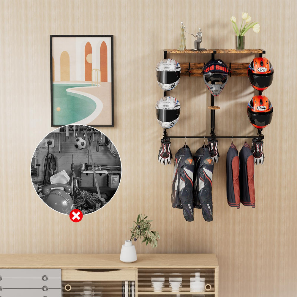 OMISRUIS sturdy wall-mount stand providing stable gear storage