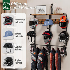 OMISRUIS wall-mounted helmet holder saving floor space and keeping gear accessible