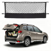 Omocyra envelope style cargo net for Forester SK trunk setup improves organization