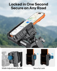 OMOTON BK01 360-degree rotation for landscape or portrait viewing.
