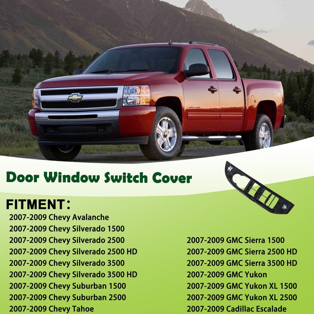 omoZone Chevy Suburban window switch bezel—restores clean lines and function.