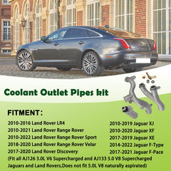 omoZone coolant outlet pipe kit side profile, compact design for easy installation.