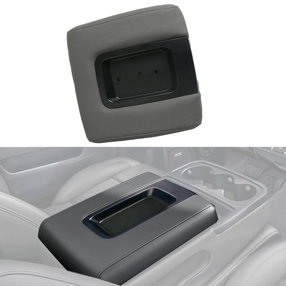 omoZone gray center console lid for Suburban Tahoe and Yukon XL enhances cabin cohesion.