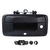 omoZone tailgate handle with camera hole in black enhances rear visibility.