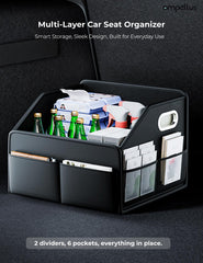 Ompellus seatback storage with metal handles adds sturdy portability for groceries and tools.