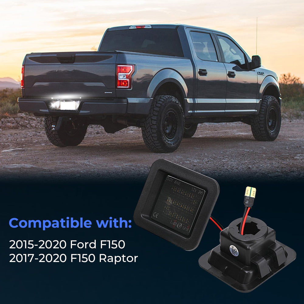 Omrisy license plate light ensures equal lighting on both sides.