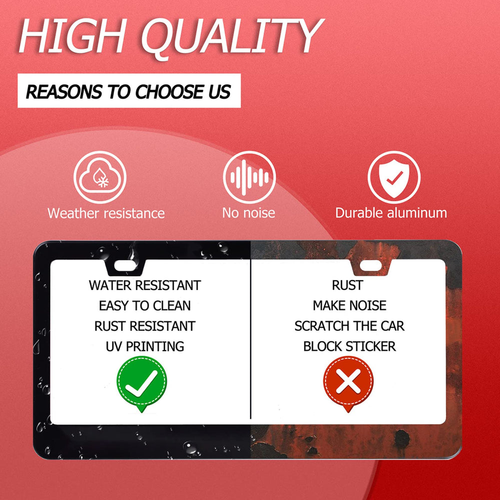 Omw2fyb durable frame protects your plate while elevating its look.
