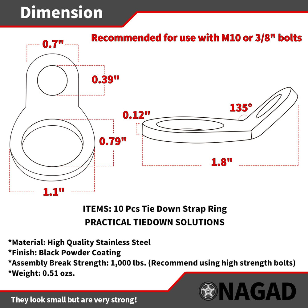 ONAGAD 10-pack mounting setup image demonstrates easy installation and versatile attachment options.
