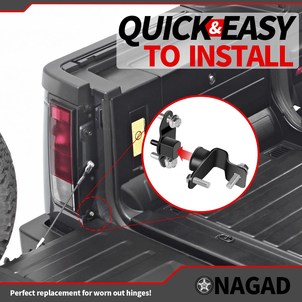 ONAGAD Tailgate Hinge Kit in box with complete hardware.