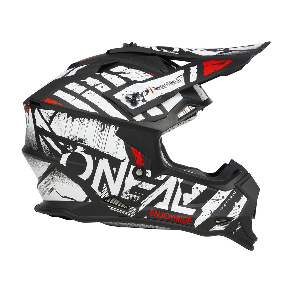 O'NEAL 2 SRS helmet Glitch Black/White height-adjustable visor for varied light