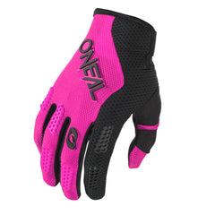 O'NEAL Element glove (black/pink) vented top provides cooling for long rides.
