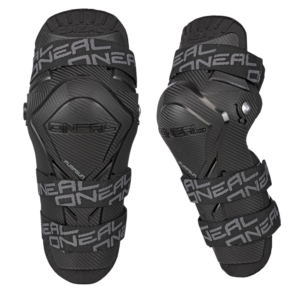 O'NEAL Mens Pump Gun MX knee guard carbon look for lightweight protection