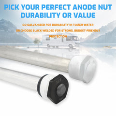 Magnesium anode rod for Suburban RV heaters protecting against rust