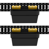 Onesnt E-Track basket top view for organized trailer storage.