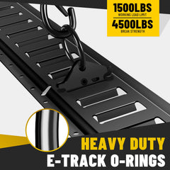 Onesnt E-Track end caps close-up showing durable rail protection.