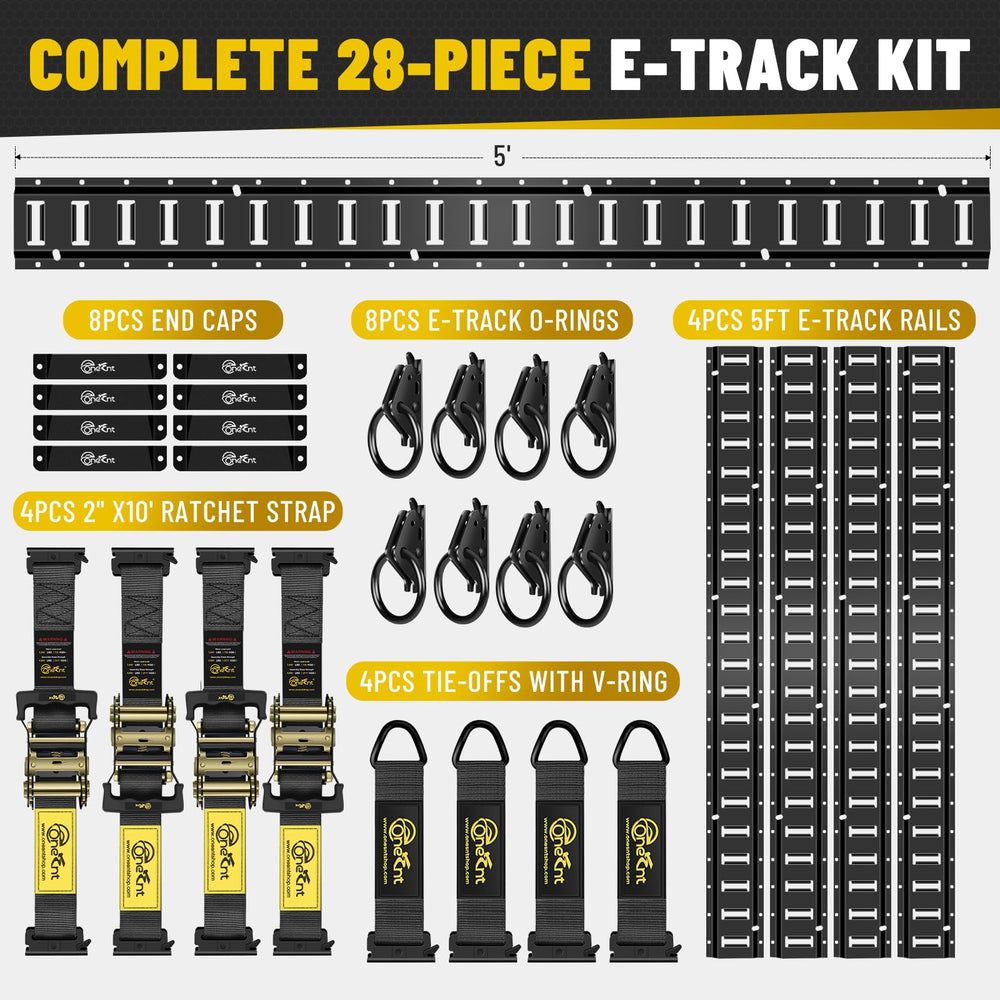 Onesnt E-Track O-rings assembly shows secure anchor points.
