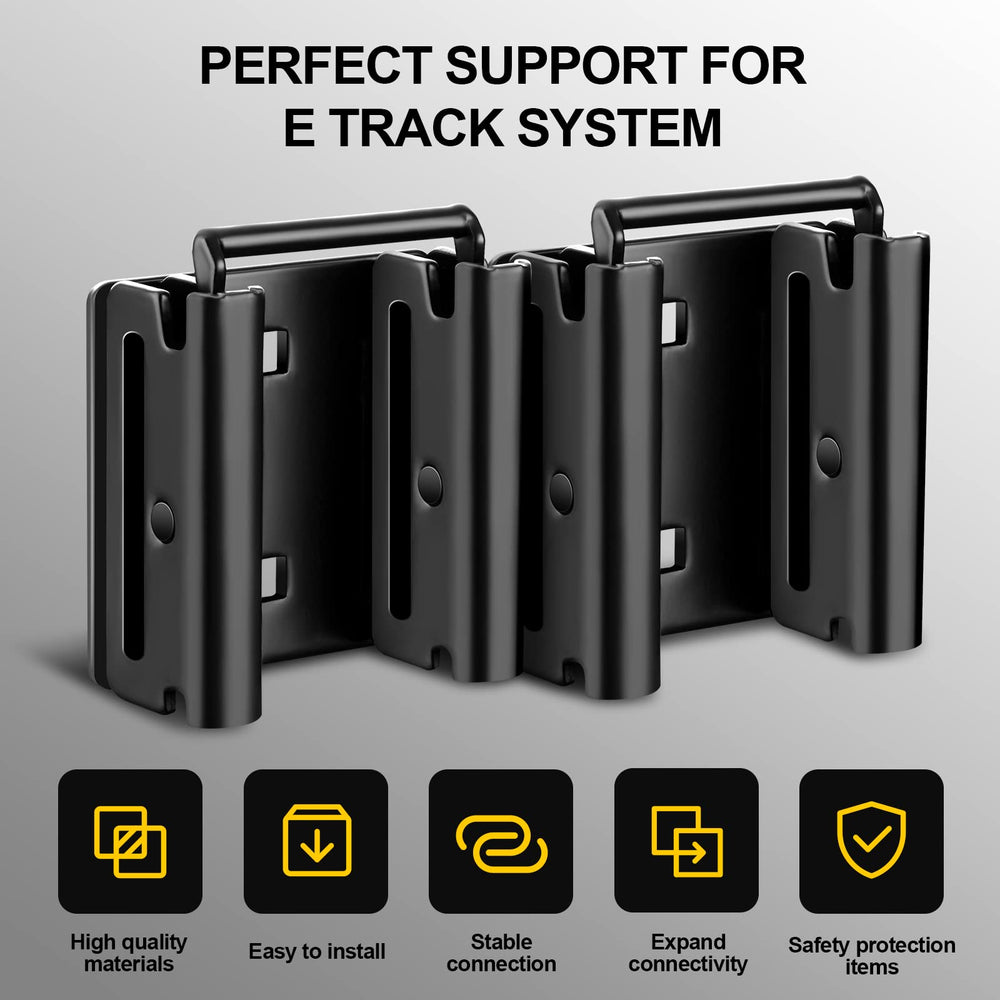 Onesnt e-track tie-down system in action keeping motorcycles and cargo secure.
