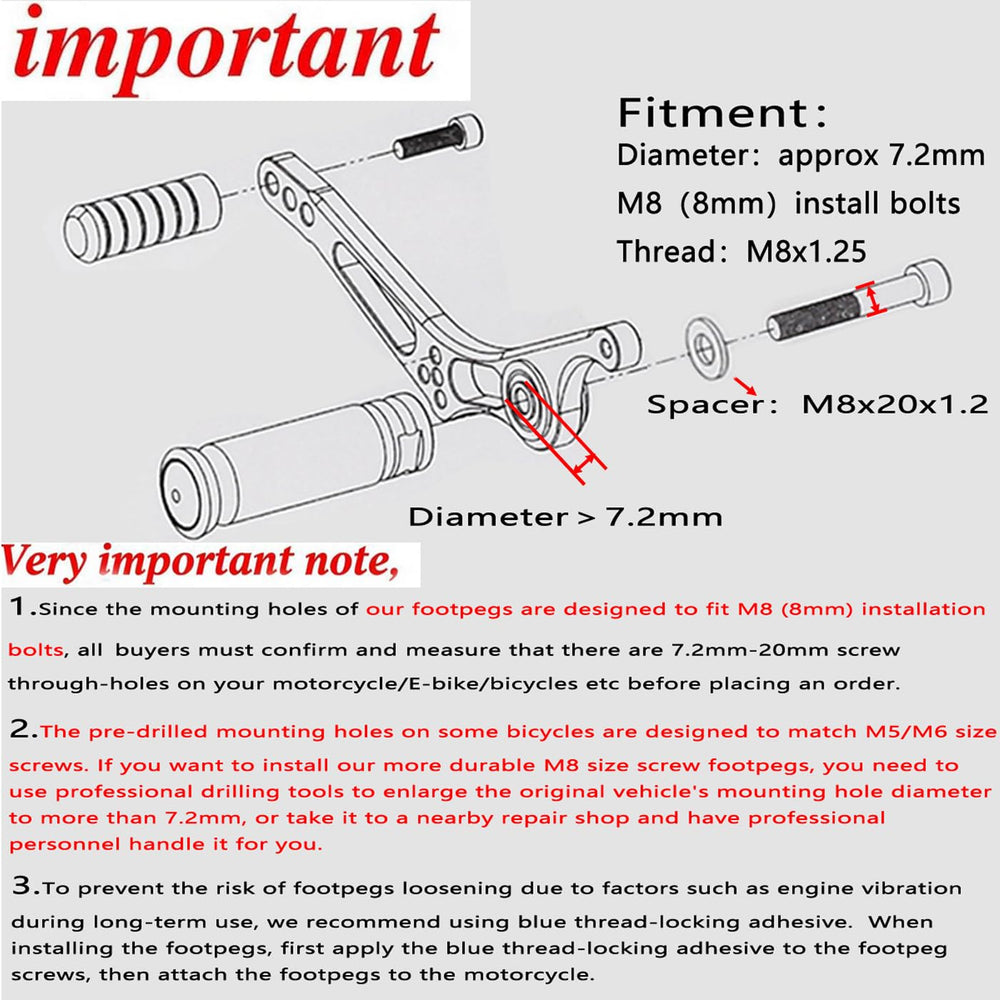 ONETEN knurled anti-slip design foot pegs offering secure footing during rides