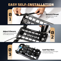 ONETIGRIS secure, tool-free installation on sun visor
