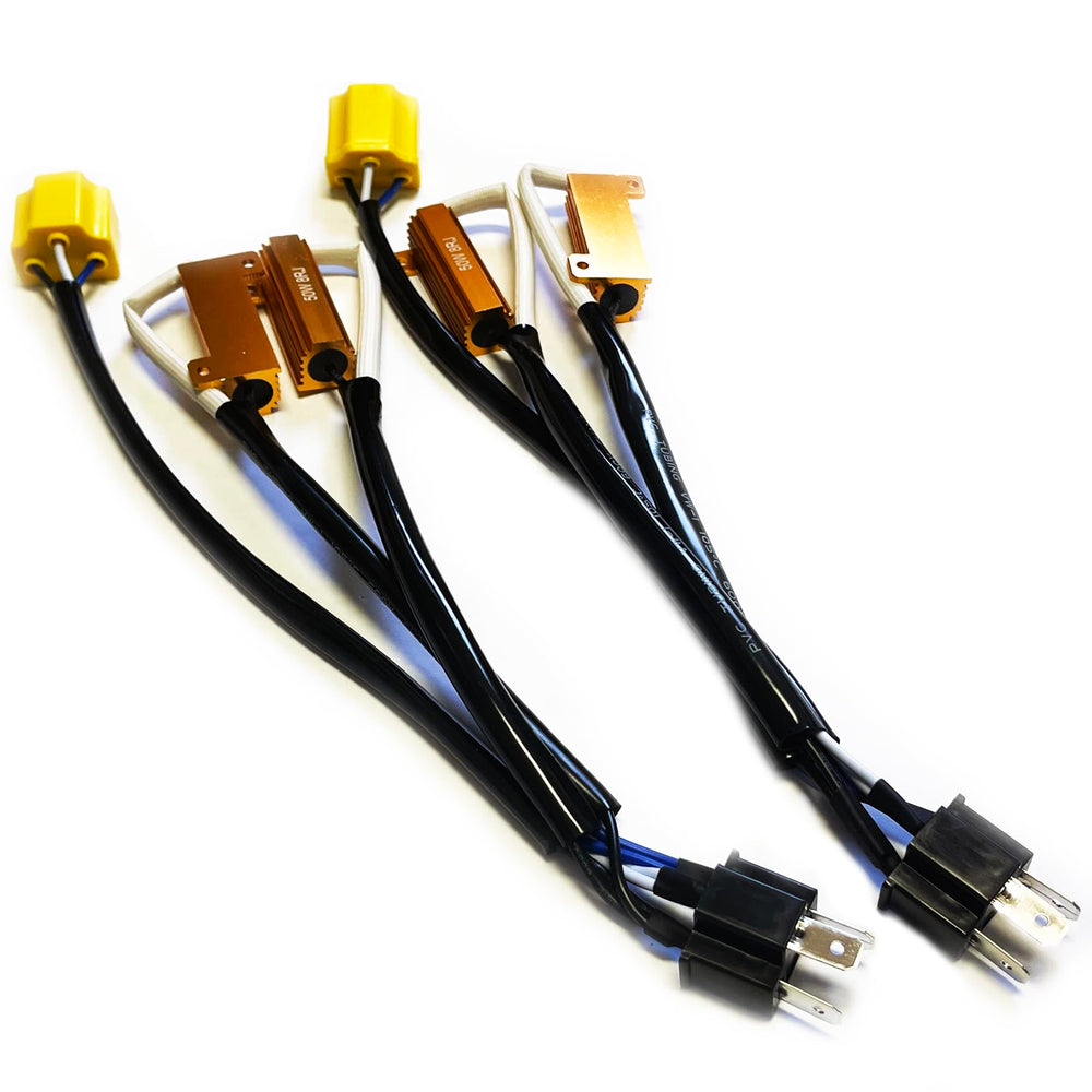 O-NEX H4 9003 resistor kit installation demonstrates plug-and-play setup.